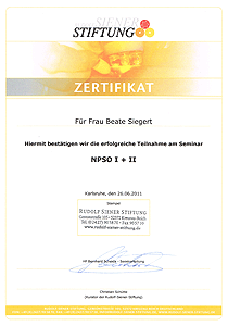 Siener NPSO Zertifikat